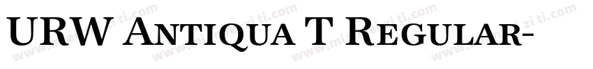 URW Antiqua T Regular字体转换
